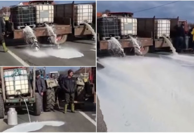 МЛЕКАРИ БЛОКИРАЛИ ИБАРСКУ МАГИСТРАЛУ КОД МРЧАЈЕВАЦА Траже ХИТНУ контролу увоза и прелевмане! У Книћу ПРОСУТО 5.000 литара млека (ВИДЕО)