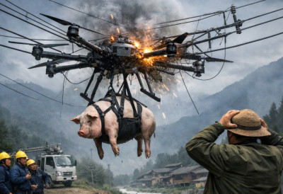 Мислио да уштеди ФАРМЕР ПОКУШАО ДА ДРОНОМ ТРАНСПОРТУЈЕ СВИЊУ ДО КЛАНИЦЕ, ПА НАПРАВИО КАРАМБОЛ Сад мора да плати папрену штету