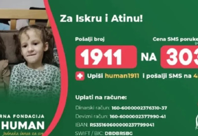 ИСКРА И АТИНА ВОДЕ ТЕШКУ БИТКУ ЗА ПРВЕ РЕЧИ Помозимо близнакињама да наставе лечење ЛОГОПЕДСКИМ третманима