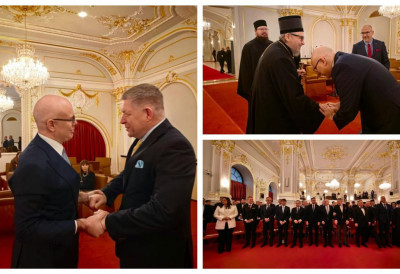 (ВИДЕО) ПОГЛЕДАЈТЕ КАКО ЈЕ ФИЦО ДОЧЕКАО ЛИДЕРА СНС Вучевић на обележавању Дана државности Србије у Словачкој, пренео поздраве председника Вучића