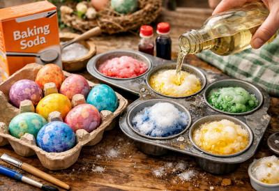 (ВИДЕО) ЗАБОРАВИТЕ КУПОВНЕ БОЈЕ Овај трик са содом бикарбоном прави најлепша ускршња јаја