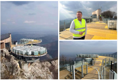 СТАВЉЕНО 50 ТОНА А ПЛАТФОРМА НИ ДА МРДНЕ Трећи дан од постављања оптерећење на стаклени видиковац на Каблару - шта кажу стручњаци (ФОТО)