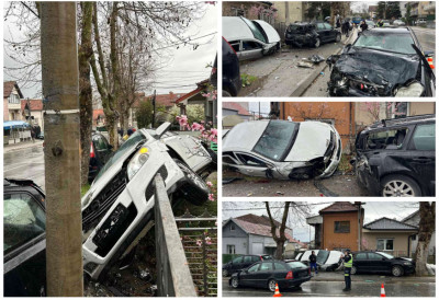 ТЕШКА САОБРАЋАЈНА НЕСРЕЋА, АУТОМОБИЛ НА ОГРАДИ! У ланчаном судару погинула једна особа, више њих повређено (ФОТО)