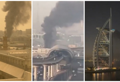 (ВИДЕО) ДУБАИ И ДОХА ПОД ВАТРОМ! СНИМЦИ УЗНЕМИРУЈУ! Гласне експлозије, пожар у луксузном хотелу, паника у граду након иранске одмазде