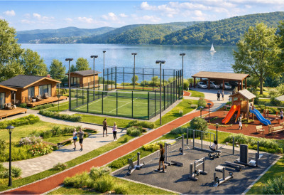 БУНГАЛОВИ, ПАДЕЛ ТЕРЕН, ТЕРЕТАНА НА ОТВОРЕНОМ Инвестиција вредна 47 милиона динара КОД  ОВОГЈЕЗЕРА ПЛАНИРАН МОДЕРАН РЕКРЕАТИВНИ КОМПЛЕКС