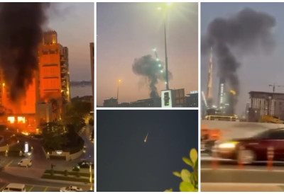 (ВИДЕО) ДУБАИ И АБУ ДАБИ У ПЛАМЕНУ! Балистичке ракете и дронови парају небо, ИМА МРТВИХ и рањених у нападима на аеродроме