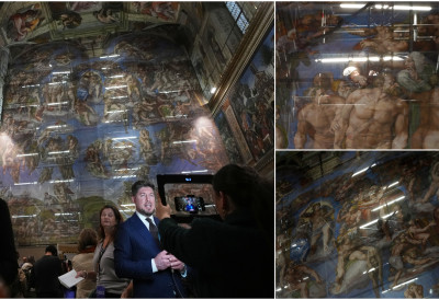 ЗНОЈ ПОСЕТИЛАЦА УГРОЗИО „СТРАШНИ СУД” Рестаурира се Микеланђелова фреска од 180 м2 СИКСТИНСКА КАПЕЛА ИПАК ОТВОРЕНА ЗА ЈАВНОСТ