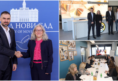 ТРАДИЦИЈА ДИПЛОМАТСКИХ ОДНОСА ДУЖА ОД ВЕКА Градоначелник Мићин и амбасадорка Швајцарске посетили фабрику чоколаде у Новом Саду