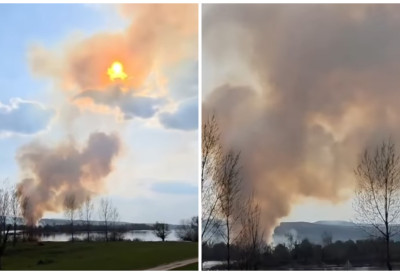 (ВИДЕО) ОГРОМАН ОБЛАК ДИМА ИЗНАД БЕОЧИНА! Пожар избио на отвореном, познато шта је горело