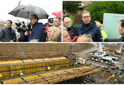 (ФОТО) ПРЕДСЕДНИК ВУЧИЋ ОБИШАО ГРАДИЛИШТЕ ЕКСПО ПРОЈЕКТА: „Ово су велике, стратешке ствари за Србију, НАЦИОНАЛНИ СТАДИОН биће готов за годину или две“