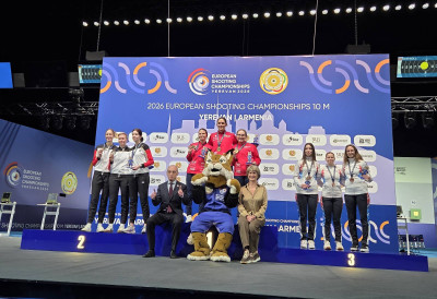 ЈОШ ЈЕДНО ОДЛИЧЈЕ ЗА СРПСКЕ СТРЕЛЦЕ У ЈЕРЕВАНУ: Женски Трио тим пушком наставио бронзани низ