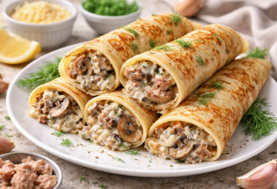 Прво слане, а онда могу и слатке ПАЛАЧИНКЕ СА ПЕЧУРКАМА И ТУЊЕВИНОМ У ГЛАВНОЈ УЛОЗИ ВОДЕ У ГУРМАНСКИ РАЈ