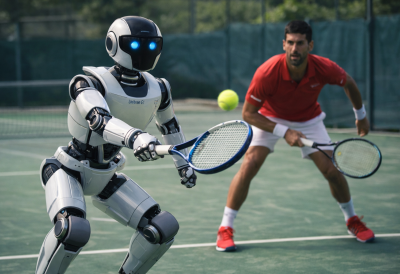 (ВИДЕО) ЂОКОВИЋ, АЛКАРАЗ И СИНЕР ДОБИЈАЈУ НОВОГ ПРОТИВНИКА НА МРЕЖИ Робот игра тенис као човек, научници остали у шоку