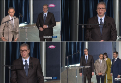 (FOTO) „NAPRAVILI SMO NAJLEPŠE MESTO NA JUGOISTOKU EVROPE” – PREDSEDNIK SRBIJE NA OTVARANjU VIDIKOVCA  NA KULI BEOGRAD S najviše tačke pogled na ceo Beograd