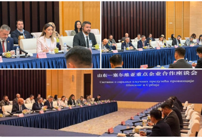 МИНИСТАРКА МЕСАРОВИЋ НА ПРИВРЕДНОМ ФОРУМУ У ЂИНАНУ Економска и политичка стабилност су разлози због којих кинеске компаније желе да инвестирају у Србију