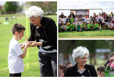 ОДРЖАН ПРВИ ШКОЛСКИ ФУДБАЛСКИ ТУРНИР „КУП БОРЦА 2026“ Татјана Медвед: Град Нови Сад залаже се за промоцију спорта у школама