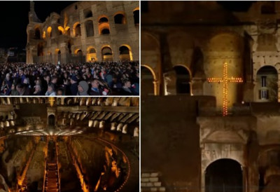 На Велики петак ПАПА ЛИЧНО НОСИО ДРВЕНИ КРСТ кроз свих 14 станица Крсног пута у Колосеуму