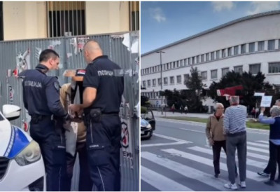 (ВИДЕО) Једини поштовао закон, па извукао дебљи крај! ОРГАНИ РЕДА МАЛТРЕТИРАЛИ СТАРИЈЕГ НОВОСАЂАНИНА Блокадери зауставили саобраћај, а њега ЛЕГИТИМИСАЛИ због питања „Господине, зашто дозвољавате ово?“