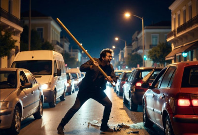 НАПРАВИО ХАОС НА УЛИЦАМА АТИНЕ Пакистанац дрвеном мотком разбио 30 аутомобила