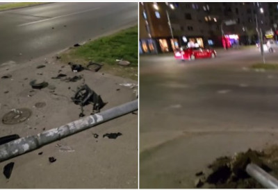 (ВИДЕО) Поново ОБОРЕН СЕМАФОР у Новом Саду! Таксиста се „ЗАЛЕТЕО“ на Детелинари, па ПОБЕГАО у смеру школе