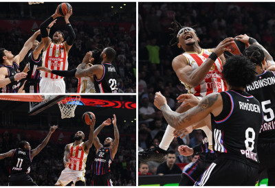 (ФОТО, ВИДЕО) ЗВЕЗДА РАЗБИЛА ПАРИЗ У АРЕНИ: Доминација црвено-белих за важну победу