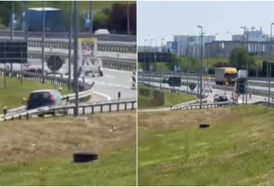 (ВИДЕО) ОВО ЈЕ ВЕЋ ЕПИДЕМИЈА Покушао да се на аутопут код Новог Сада укључи у супротном смеру