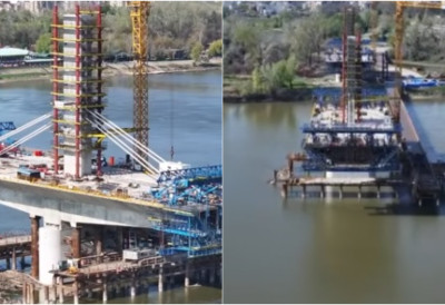 (ВИДЕО) Интензивни радови на Дунаву ПОГЛЕДАЈТЕ КАО НАПРЕДУЈЕ ИЗГРАДЊА ЧЕТВРТОГ МОСТА У НОВОМ САДУ