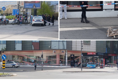 (ФОТО, ВИДЕО) ДРАМА КОД ТЦ „НОРК“! Срушио се део дрвене конструкције, ЖЕНА ЗАВРШИЛА У УРГЕНТНОМ! На лицу места трагови крви