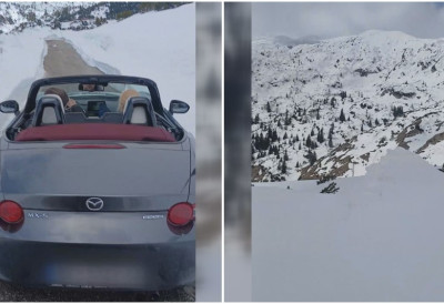 НА ОБАЛИ ОТВОРЕНА СЕЗОНА КУПАЊА Невероватна слика с Мале Црне Горе: Иако је пролеће, НАПАДАЛО МЕТАР СНЕГА Мештани сами СКУПИЛИ ПАРЕ И ПЛАТИЛИ ЧИШЋЕЊЕ пута да не буду одсечени од света (ВИДЕО)