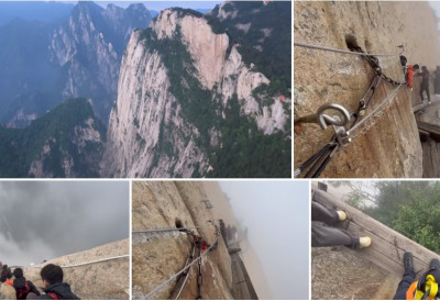 (ВИДЕО) Само за праве љубитеље адреналина! ОВО ЈЕ НАЈСМРТОНОСНИЈА ПЛАНИНСКА СТАЗА НА СВЕТУ Ход по ДРВЕНИМ ДАШЧИЦАМА на преко 2.000 метара! Снимци ЛЕДЕ КРВ У ЖИЛАМА