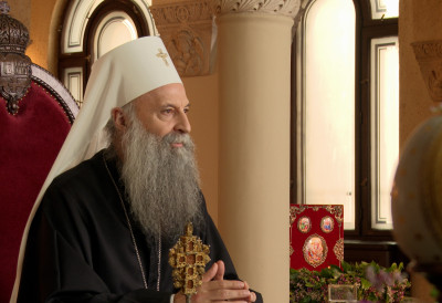 СЛУЖИЋЕ ТУ И НА ВАСКРС Патријарх Порфирије у Пећкој Патријаршији служио свету литургију на Велику суботу