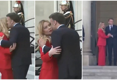 (ВИДЕО) О ОВОМ ПОТЕЗУ БРУЈИ СВЕТ Макрон изљубио Мелони, реакција италијанске премијерке запалила мреже