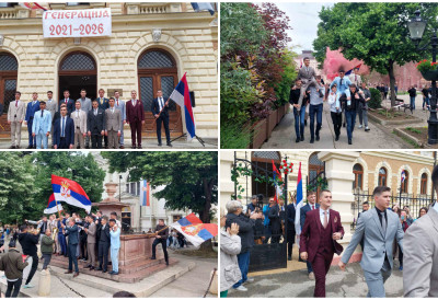 (ФОТО) КАРЛОВАЧКИ БОГОСЛОВИ ПРОСЛАВИЛИ КРАЈ ШКОЛОВАЊА Кроз гвоздену капију изашла 59. генерација матураната
