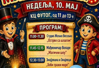 (ВИДЕО) ХУМАНИТАРНИ БАЗАР И ТРИ ДЕЧЈЕ ПРЕДСТАВЕ У ФУТОГУ, У НЕДЕЉУ, 10. МАЈА За Бранкин живот