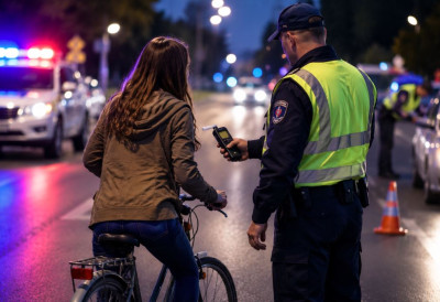 ПИЈАНА НОВОСАЂАНКА ВОЗИЛА БИЦИКЛ СА ВИШЕ ОД ДВА ПРОМИЛА Полиција у Јужнобачком округу санкционисала 318 саобраћајних прекршаја