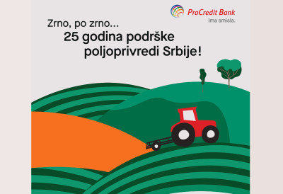 25 ГОДИНА УЗ ПОЉОПРИВРЕДУ СРБИЈЕ: ProCredit банка традиционално на Пољопривредном сајму у Новом Саду са специјалном понудом