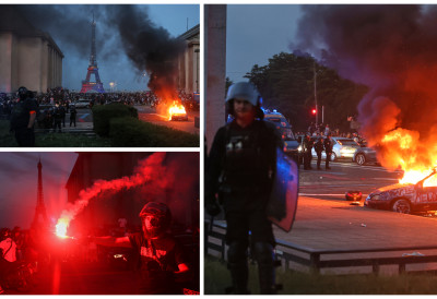 (ФОТО, ВИДЕО) ГОРИ ПАРИЗ! „РАТ“ НА УЛИЦАМА: Бакље, топовски удари, пожари... након победе ПСЖ-а у финалу ЛШ