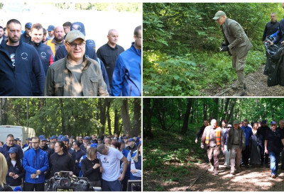 (ФОТО, ВИДЕО) "АКО ХОЋЕМО ПРОМЕНЕ МЕЊАЈМО СЕБЕ" ЛИДЕР СНС ВУЧЕВИЋ ЗАСУКАО РУКАВЕ НА ФРУШКОЈ ГОРИ! УЧЕСТВУЈЕ У АКЦИЈИ ЧИШЋЕЊА ПАНОНСКЕ ЛЕПОТИЦЕ Ово су кључне поруке