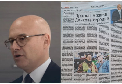 АУТОРСКИ ТЕКСТ МИЛОША ВУЧЕВИЋА ЗА "НОВОСТИ" Лидер СНС о скандалозном писању Динкове перјанице: Какав ментор Грухоњић, такав и студент Мила Пајић! То је проглас мржње Динкове хероине
