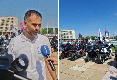 (VIDEO) GRADONAČELNIK NOVOG SADA MOTOROM STIGAO NA SKUP U BEOGRADU “Svi žele da osete pozitivnu energiju i podrže predsednika Vučića“