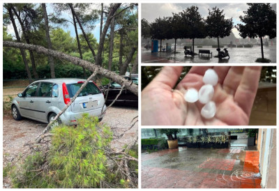 CRNA GORA NA UDARU, VETAR ČUPAO DRVEĆE, JAK GRAD TUKAO DESET MINUTA Nezapamćeno nevreme pogodilo gradove nakon ogromne vrućine (FOTO)