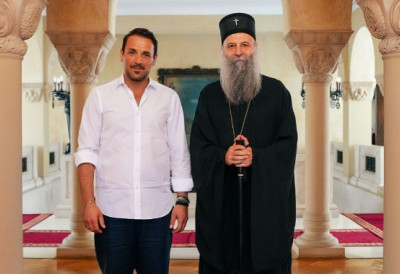 СРДАЧАН И ПРИЈАТЕЉСКИ РАЗГОВОР Патријарх српски Порфирије угостио Никоса Вертиса