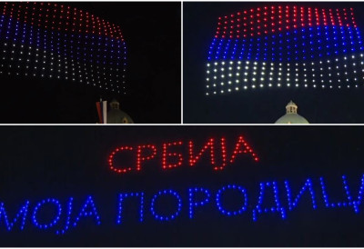 (VIDEO) Svetlosna koreografija u Beogradu: Dronovi najavili sutrašnji skup ispred Skupštine Srbije