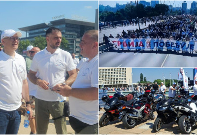 (ВИДЕО) ПЛАТО ИСПРЕД ПАЛАТЕ СРБИЈА ПУН БАЈКЕРА, СТИГАО И ВУЧЕВИЋ!! Хиљаде грађана на путу ка центру Београда где ће се одржати величанствени скуп