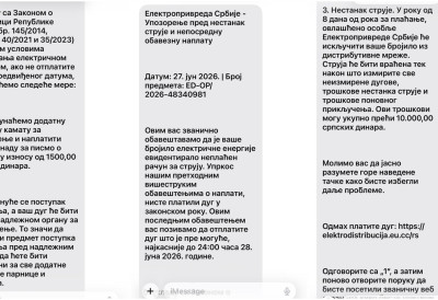 Važno upozorenje iz EPS-a: Stižu lažne SMS poruke o dugovanjima! Ne klikćite na linkove, prevaranti prete obustavom struje i izvršiteljima