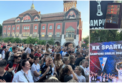 (ФОТО) На Градском тргу се тражила „карта“ више СУБОТИЦА ДОЧЕКАЛА СВОЈЕ ШАМПИОНЕ Кошаркаши Спартака после 60 година ТИТУЛУ ПРВАКА СРБИЈЕ „преселили“ из Београда
