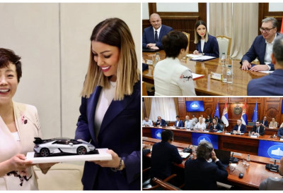 KINESKI GIGANT ZA STOLOM SA SRPSKOM DELEGACIJOM Ministarka Mesarović dočekala prvu ženu BYD! Održan i sastanak sa predsednikom Vučićem