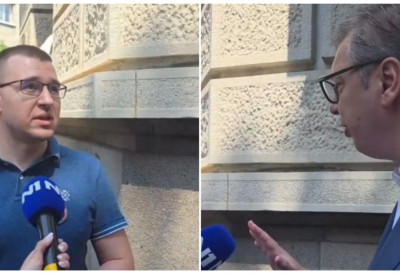 (VIDEO) PREDSEDNIK VUČIĆ IZAŠAO PRED DEMONSTRANTE Okupljeni radnici JGSP mu zviždali, a on poručio: Ja sam bio srećan što mogu da razgovaram s njima, odgovor za sedam dana