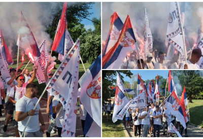 (FOTO/VIDEO) "SRPSKI NARODE, PREDSEDNIČE VIDIMO SE U BEOGRADU" Novosađani krenuli pešice put prestonice s Petrovaradina! Prisustvovaće skupu u subotu- Ovo je njihova poruka