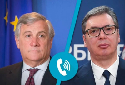РАЗВОЈ ДОБРИХ ОДНОСА ЗА КОРИСТ ОБЕ ДРЖАВЕ Вучић и Тајани о актуелним међународним питањима и сарадњи Србије и Италије